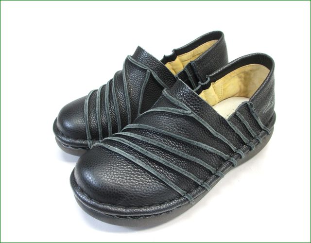 エスタシオン靴 estacion et105bl ブラック 全体画像