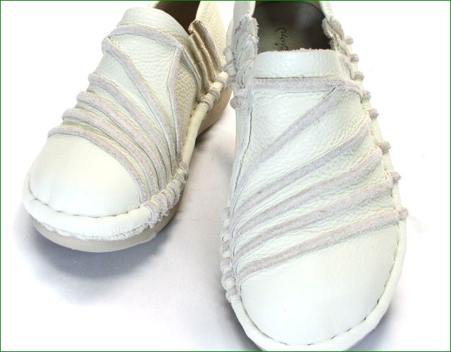 エスタシオン靴 estacion et105iv アイボリー アップ画像