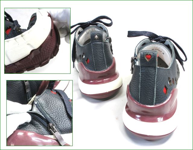 エスタシオン スニーカー  estacion  et2001nv  ネイビー　靴の中の画像